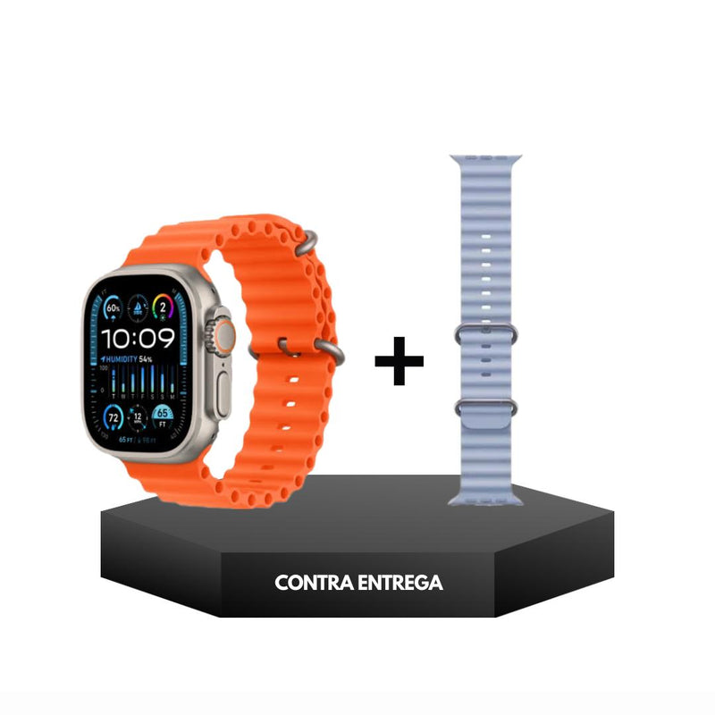 Smartwatch Ultra Naranja + 1 Correa Gratis